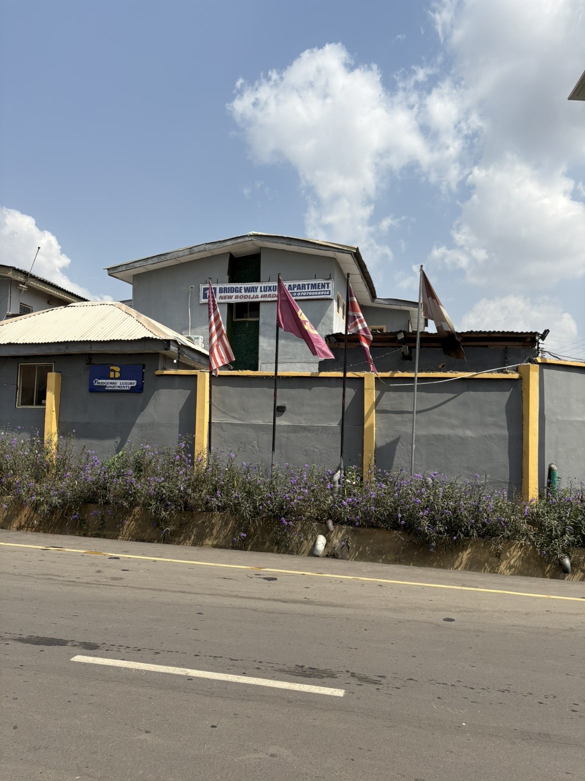 Bridgeway Luxury Apartments seen from the street in New Bodija, Ibadan